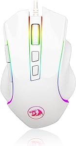 Redragon MOUSE GAMER GRIFFIN BRANCO COM LED RGB - M607W, UNICO