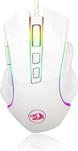 Redragon MOUSE GAMER GRIFFIN BRANCO COM LED RGB - M607W, UNICO